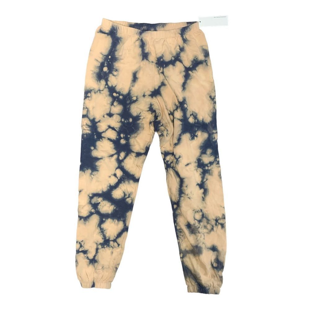 LACAUSA, Women’s Cozy Sweats, Tie Dye Shades of Orange Gray Blue, Small, NWT